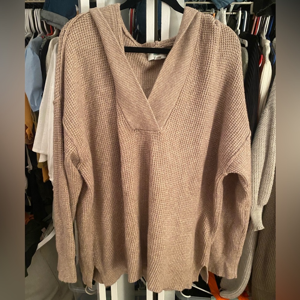 Oversized Aerie Waffle Knit Pullover